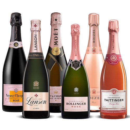 The Champagne Rose Collection 6 x 75cl - Fast Shipping